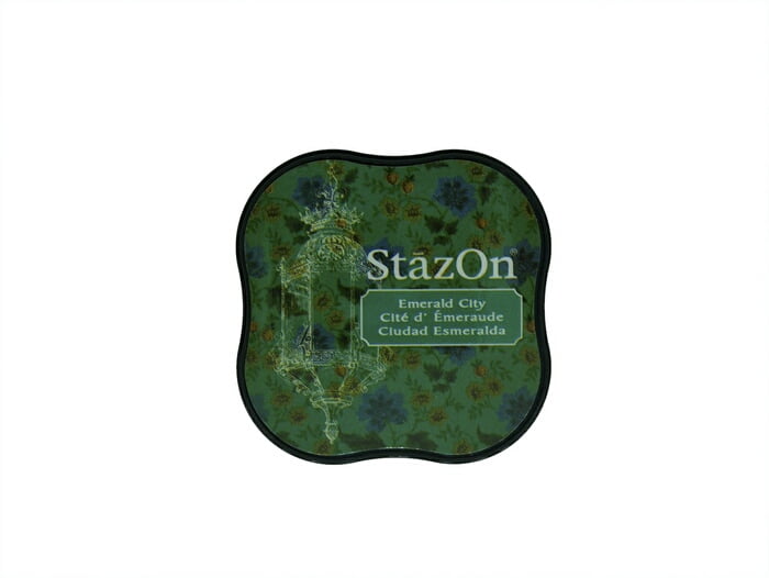 StazOn - Smaragdzöld - Tintapárna, StazOn, Tintapárna papírra
