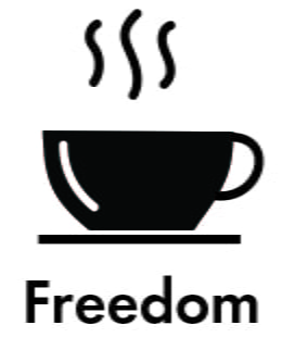 Kávé - Freedom - Pecsét, Tanítói, Jutalmazó, Motivációs, Iskolai, Iskolás, Bélyegző, Nyomda
