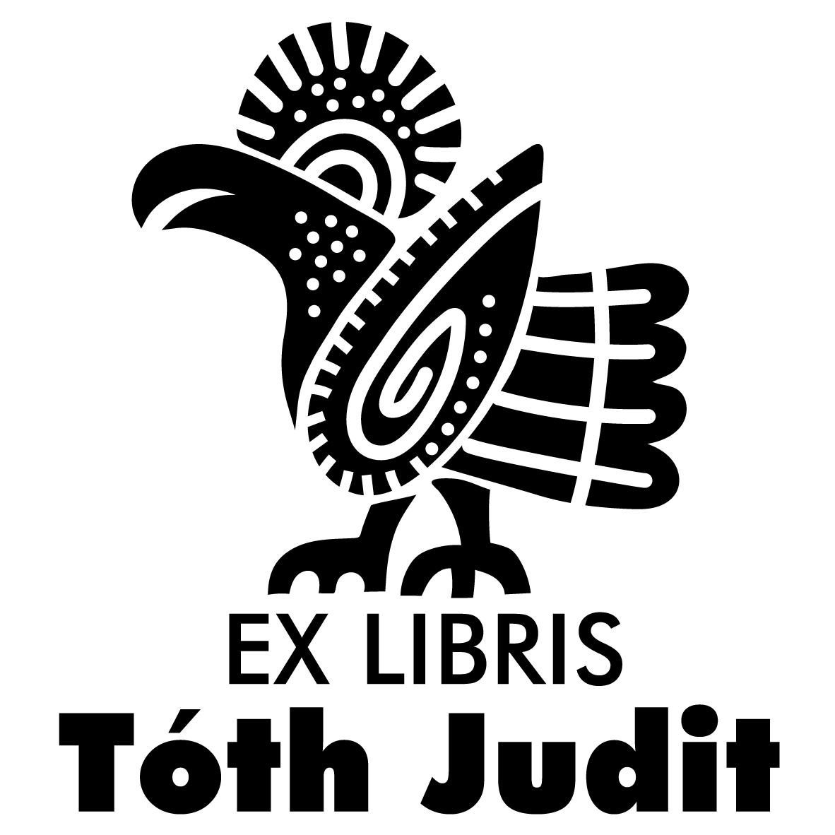 EX LIBRIS - Inkás madaras - Pecsét, Bélyegző, Nyomda, EX LIBRIS