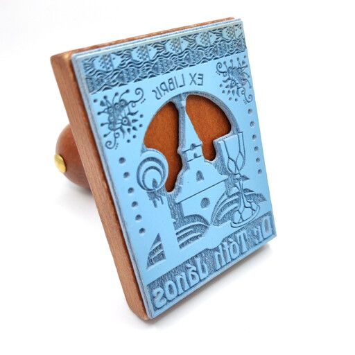 Névre szóló Ex Libris Pecsét / Könyvpecsét - Templomos