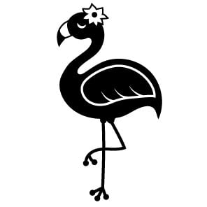 Flamingó virágos - Óvodai jel