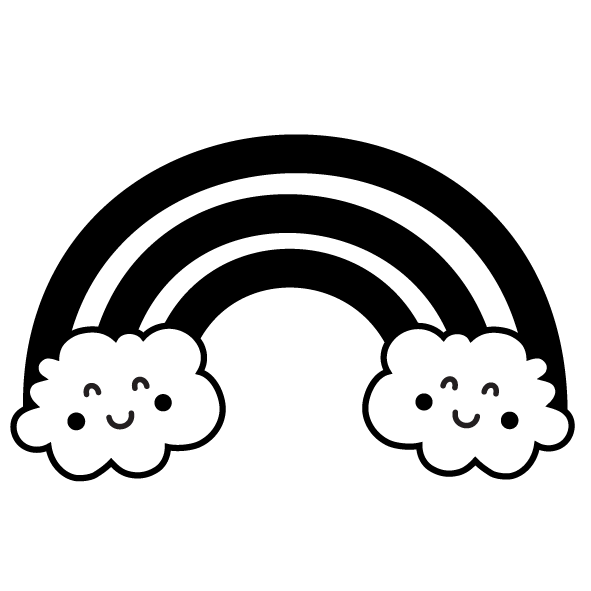 Szivárvány felhőkkel - ovis jel - Textil, Óvodai jel, Nyomda, Vasalható, Pecsét, Óvodai, Ovis jel, Bélyegző