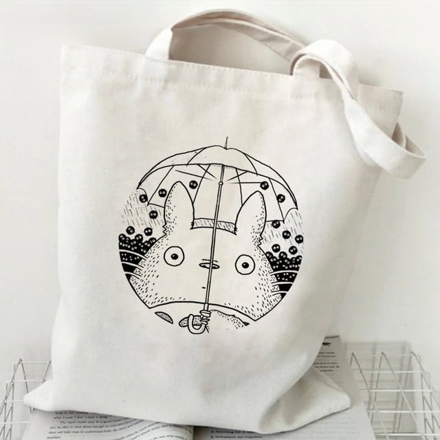 Bevásárló táska - Totoro esernyővel - bevásárló táska, válltáska