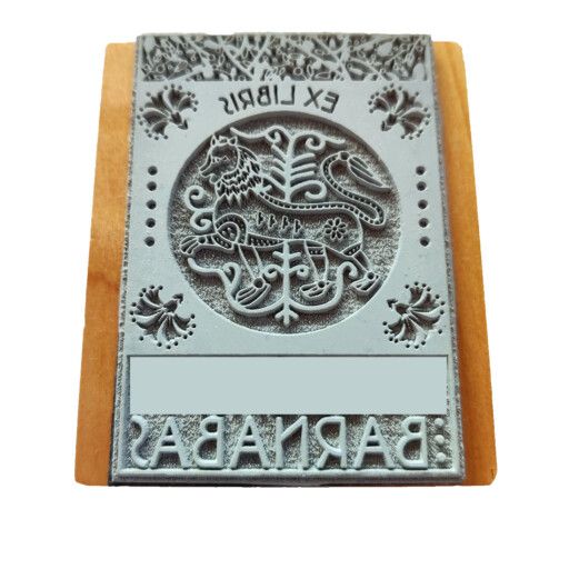 Névre szóló Ex Libris Pecsét / Könyvpecsét - Szecessziós-oroszlános