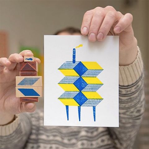Kreatív design pecsétszett -