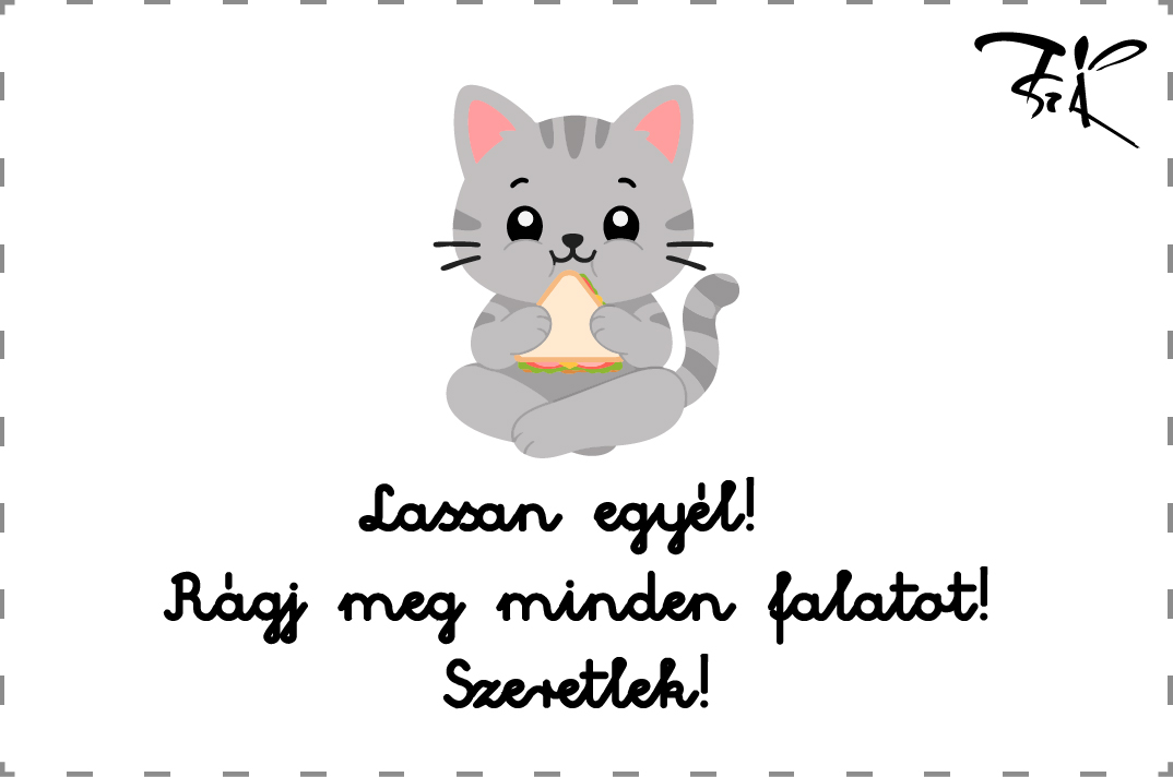 Cicás Uzsonnás Biztatóka kártyacsomag - letölthető PDF - 40 db kártya