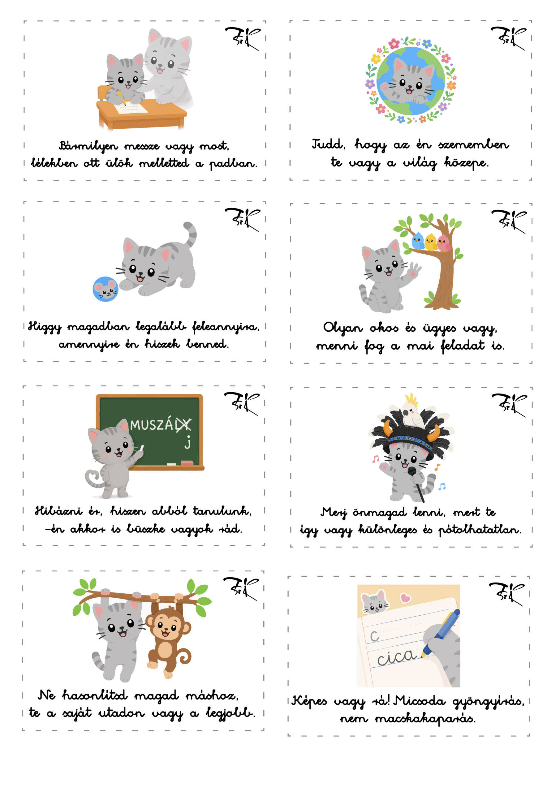 Cicás Uzsonnás Biztatóka kártyacsomag - letölthető PDF - 40 db Cicás Uzsonnás Biztatóka kártyacsomag - letölthető PDF - 40 db - Image 3