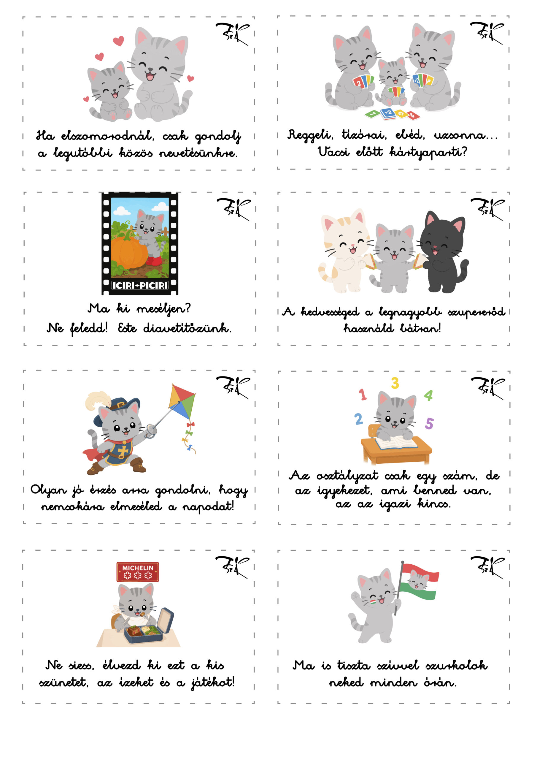 Cicás Uzsonnás Biztatóka kártyacsomag - letölthető PDF - 40 db Cicás Uzsonnás Biztatóka kártyacsomag - letölthető PDF - 40 db - Image 4