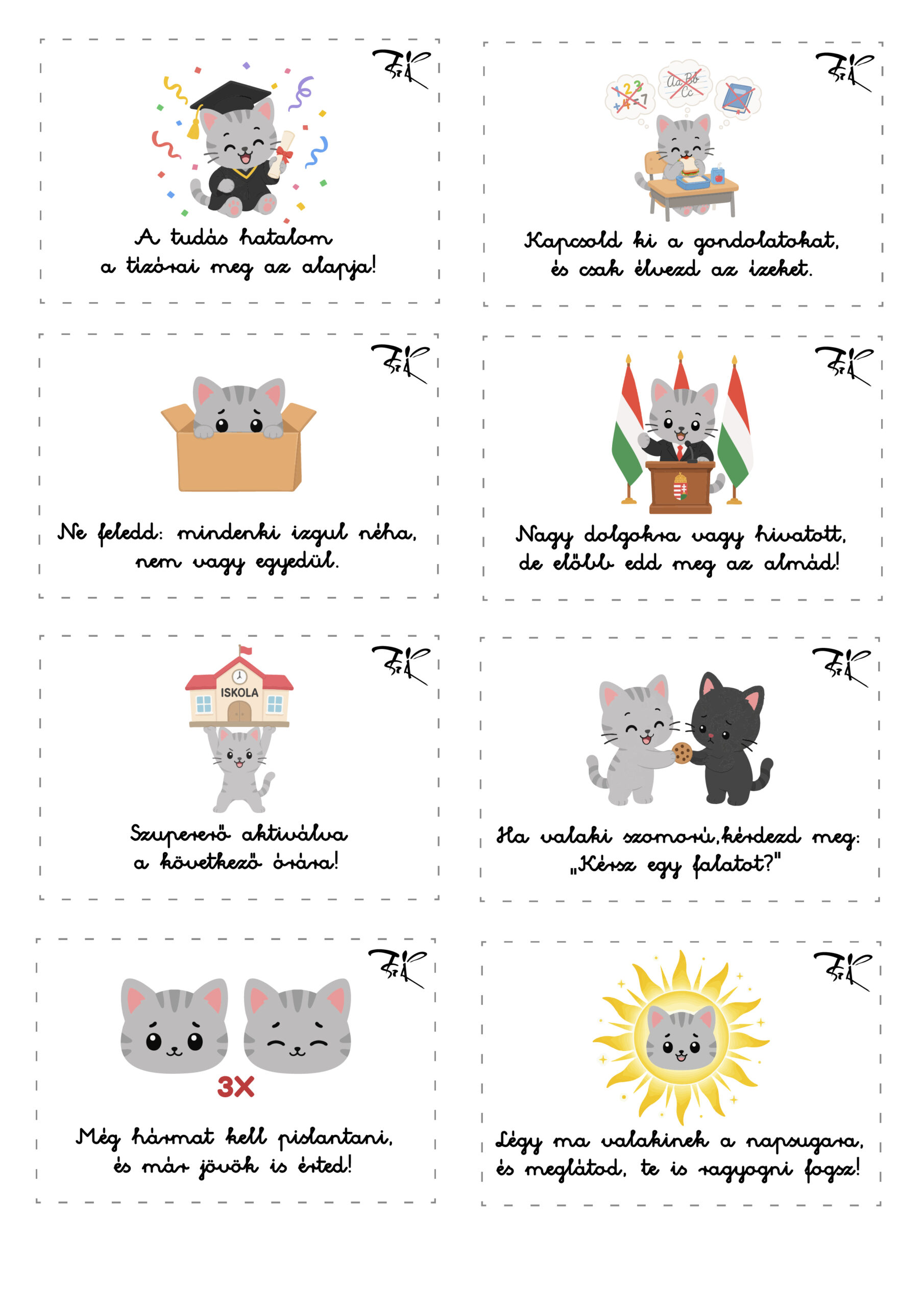 Cicás Uzsonnás Biztatóka kártyacsomag - letölthető PDF - 40 db Cicás Uzsonnás Biztatóka kártyacsomag - letölthető PDF - 40 db - Image 5