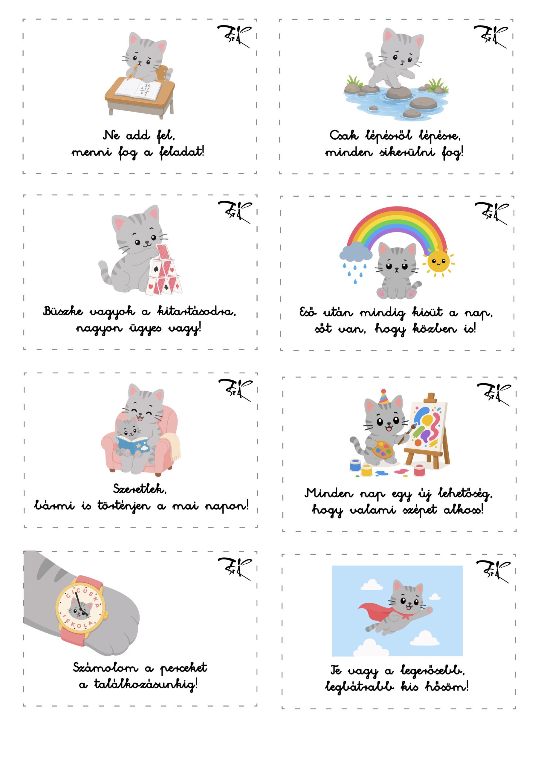 Cicás Uzsonnás Biztatóka kártyacsomag - letölthető PDF - 40 db Cicás Uzsonnás Biztatóka kártyacsomag - letölthető PDF - 40 db - Image 6